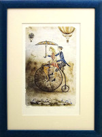  Aleš Vondřich - Milenci s deštníkem - signovaný umělecký tisk